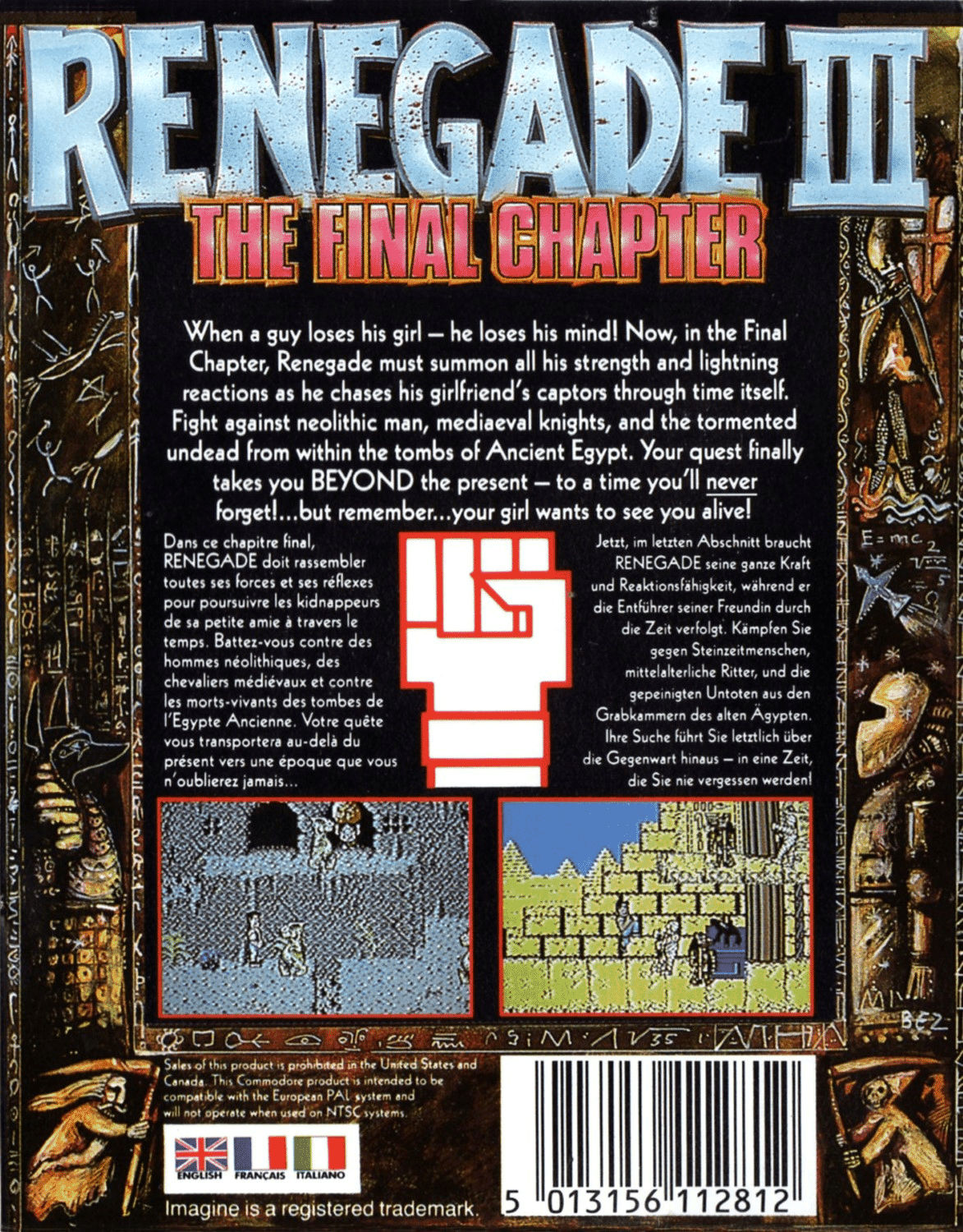 Renegade III: The Last Chapter box art for Commodore 64
